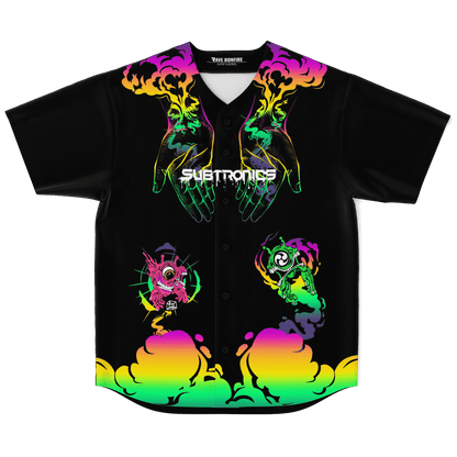 Subtronics Black Two Hands Rave Baseball Jersey