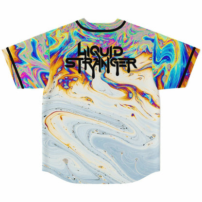 Liquid Stranger Iridescent Psychedelic Soap Rave Baseball Jersey