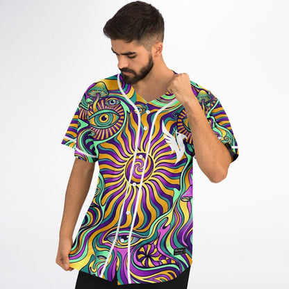 Illenium Purple Psychedelic Swirls Rave Baseball Jersey