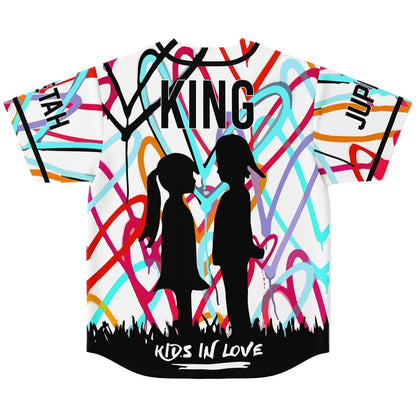 White Graffiti Scribble Rave Baseball Jersey