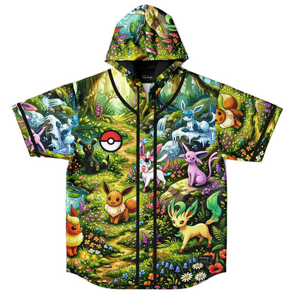 evee custom Hooded Baseball Jersey