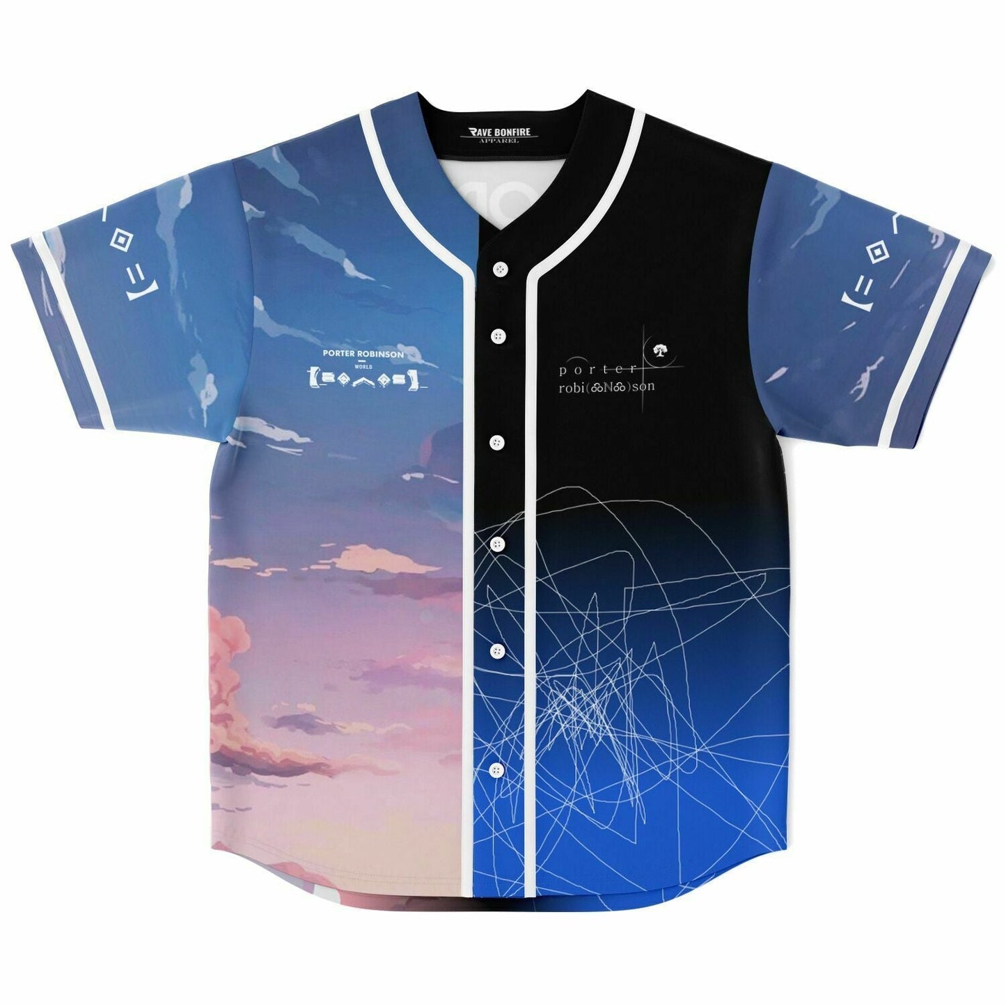 Porter Robinson Sky Blue Anime Rave Baseball Jersey