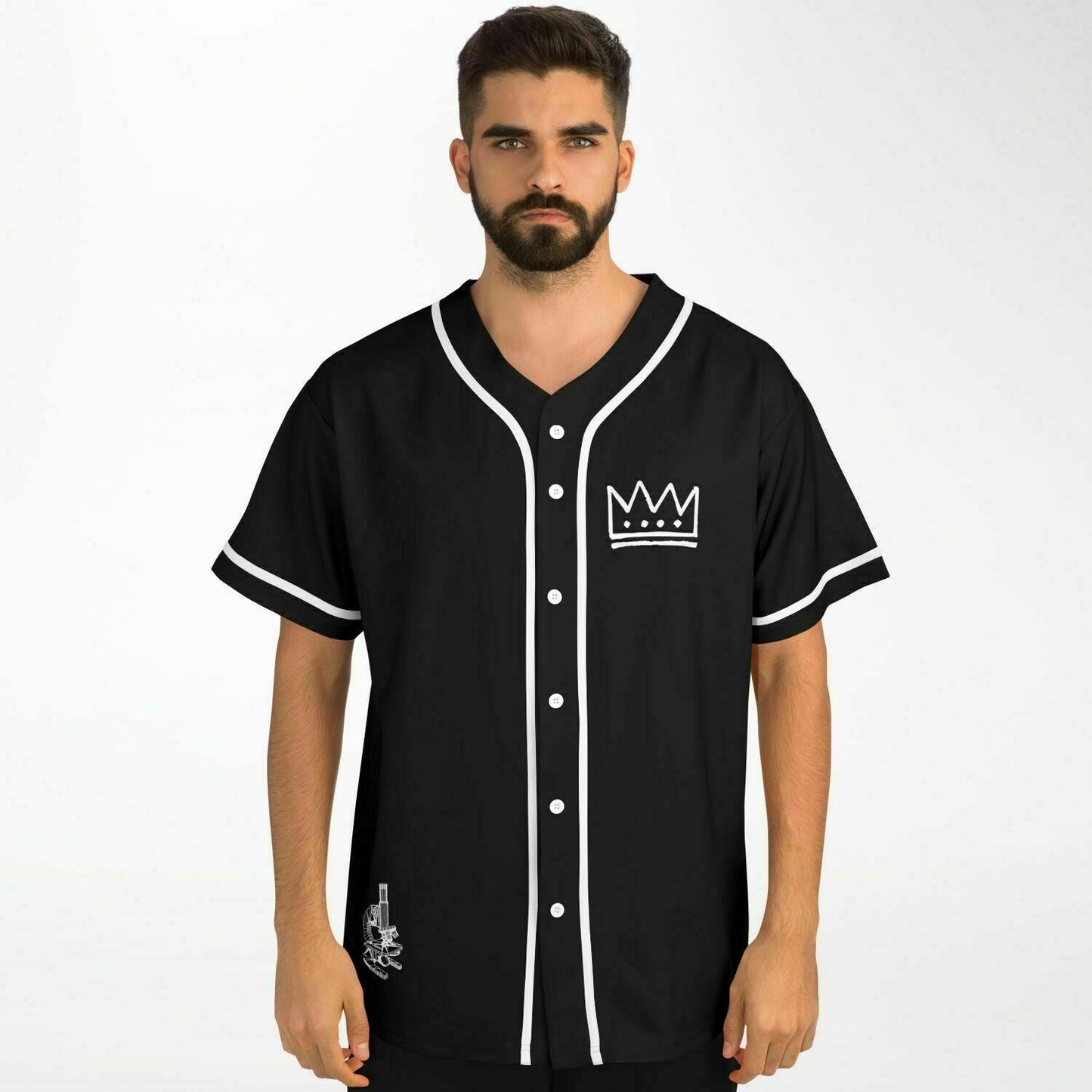 Charles The First Black Line Art Rave Baseball Jersey