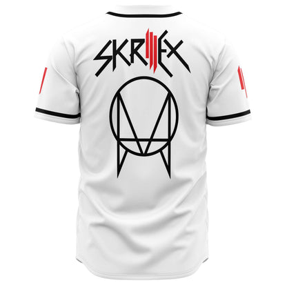Skrillex White Owsla Owl Rave Baseball Jersey