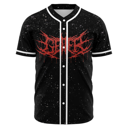 Black Red Death Rave Baseball Jersey