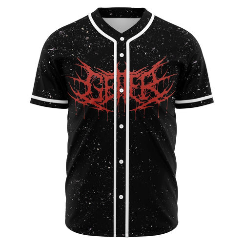 Black Red Death Rave Baseball Jersey