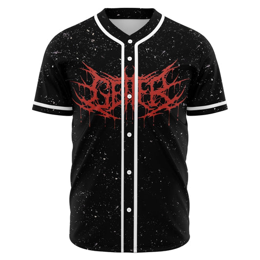 Black Red Death Rave Baseball Jersey