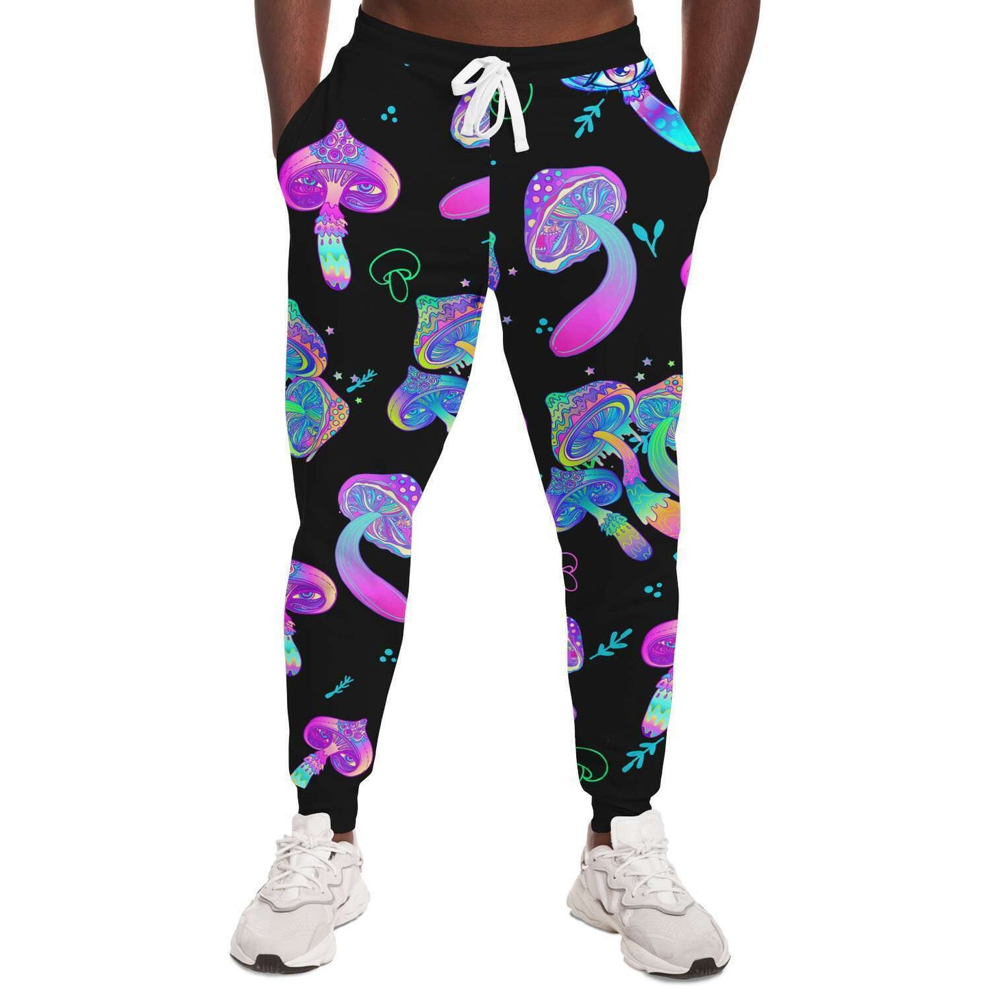 Black Psychedelic Magic Rave Joggers