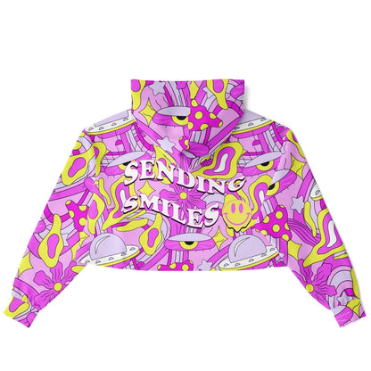 Sending Smiles cropped hoodie