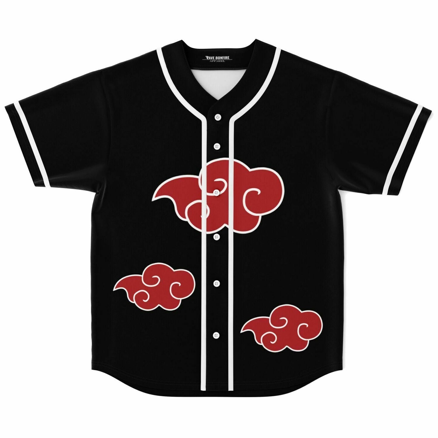 Black Dark Red Rave Baseball Jersey
