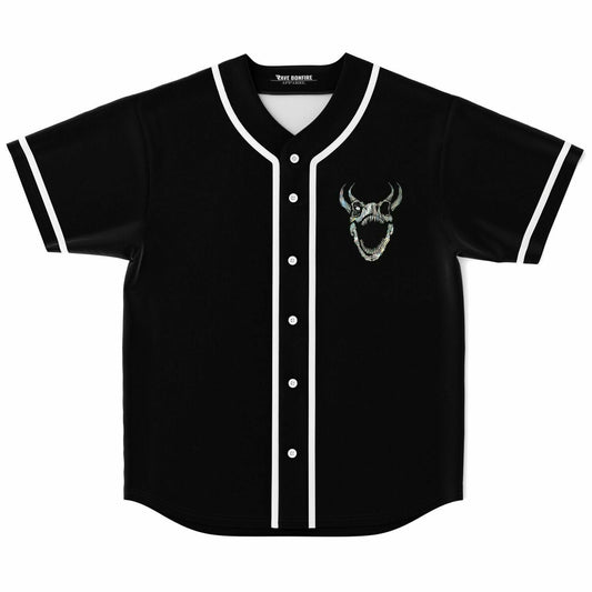 Midnight Tyrannosaurus Black Rave Baseball Jersey
