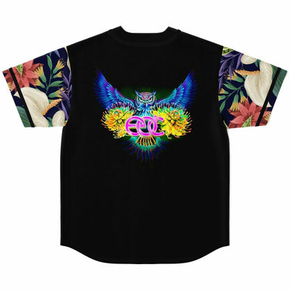 EDC Las Vegas 2023 Black Panel Tropical Jungle Rave Baseball Jersey