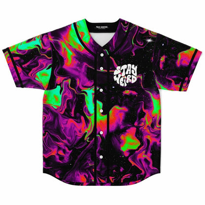 Black Liquid Rave Baseball Jersey
