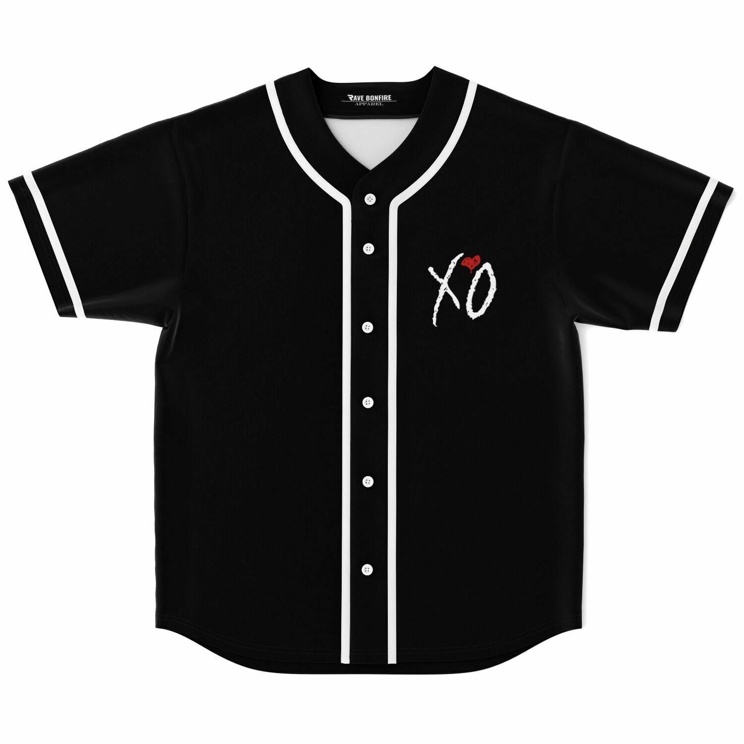 The Weeknd Black Xo Wordmark Rave Baseball Jersey