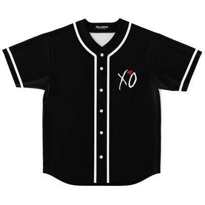 The Weeknd Black Xo Wordmark Rave Baseball Jersey
