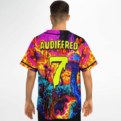 Hot Pink Dense Psychedelic Rave Baseball Jersey