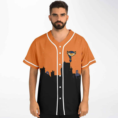 Orange Night Starry Sky Rave Baseball Jersey