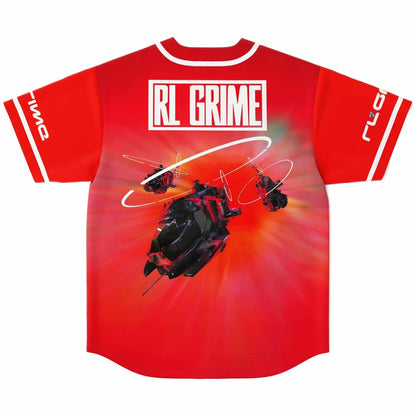 RL Grime Bright Red Exploding Rave Baseball Jersey