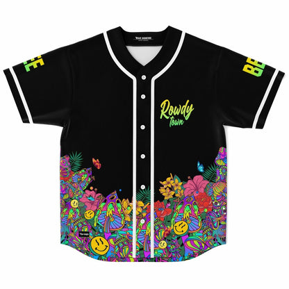 Big Gigantic Black Body Dense Psychedelic Rave Baseball Jersey