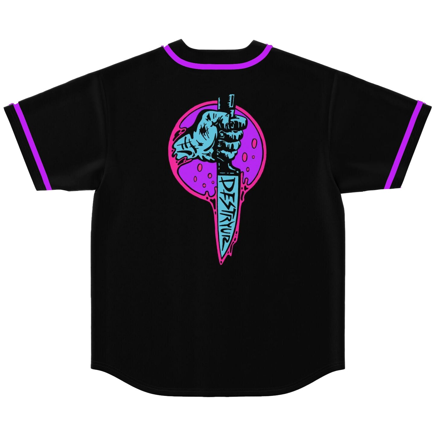 Black Zombie Rave Baseball Jersey