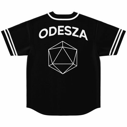 ODESZA Black Geometric Icosahedron Rave Baseball Jersey