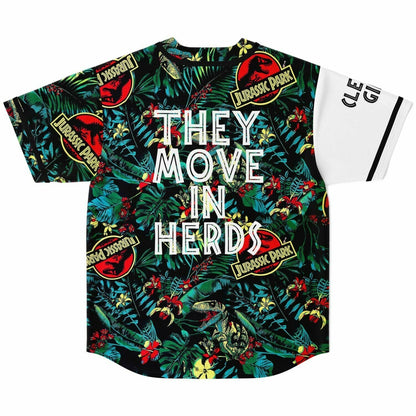 Black Tropical Jungle Rave Baseball Jersey