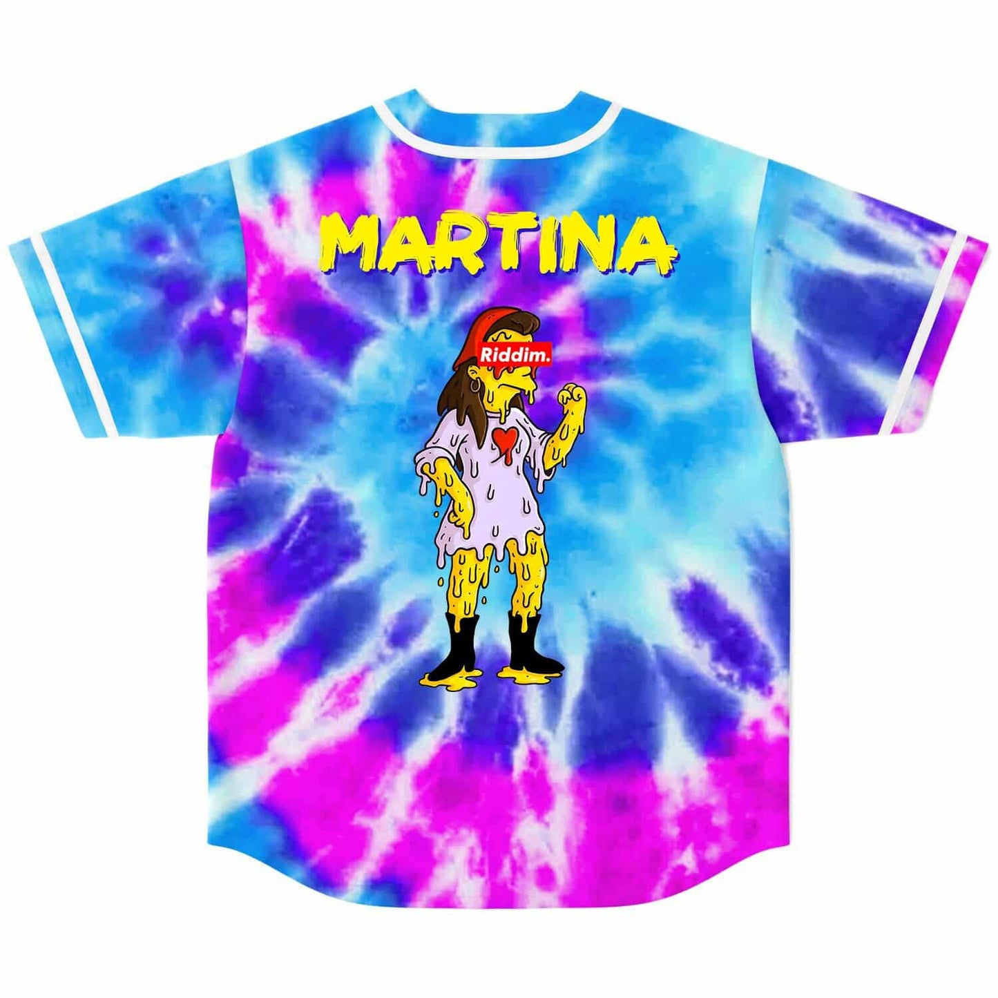 Blue Cartoon Yellow Rave Baseball Jersey