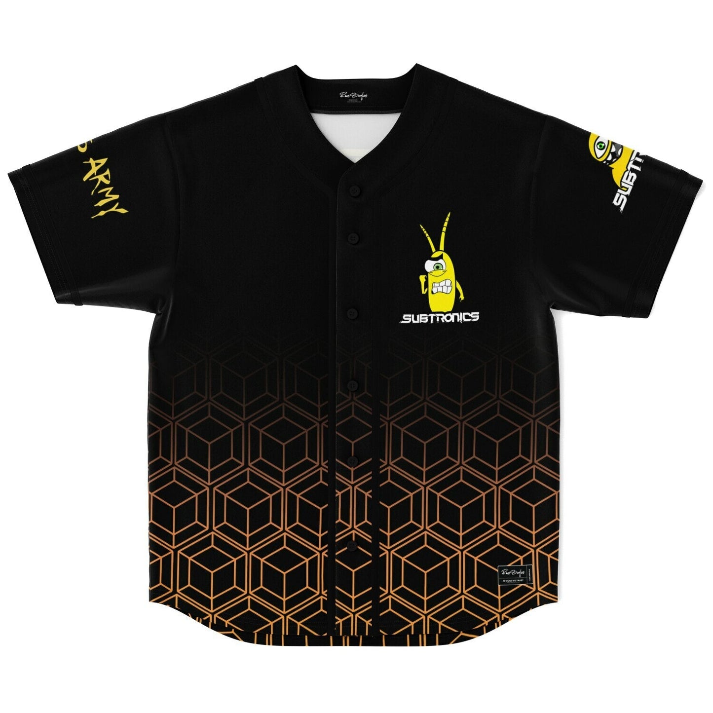 Subtronics Black Orange ‘Cyclops’ One Rave Baseball Jersey