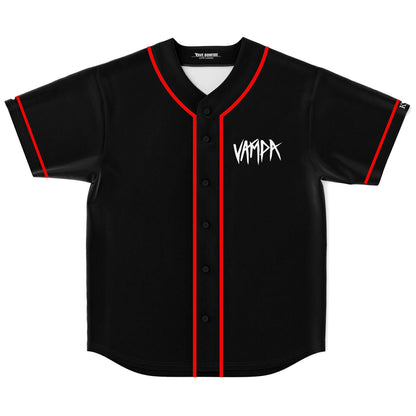 VAMPA Black Minimal Wordmark Rave Baseball Jersey