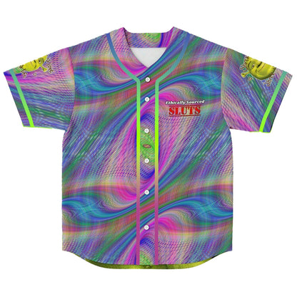Iridescent Rainbow Shrek Meme Rave Baseball Jersey