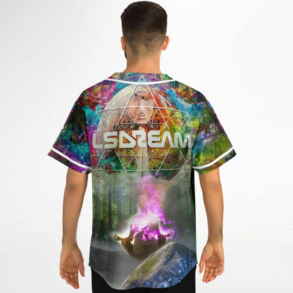 LSDREAM Vivid Rainbow Stained Glass Rave Baseball Jersey
