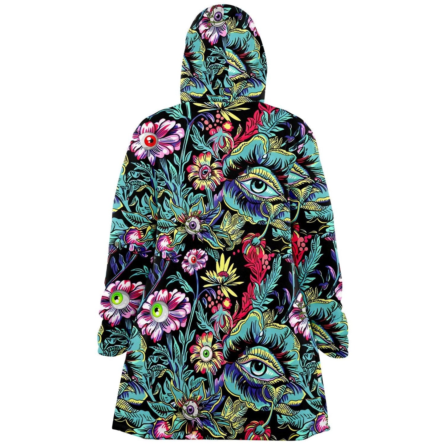Black Surreal Garden Rave Cloak