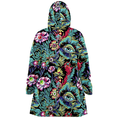 Black Surreal Garden Rave Cloak