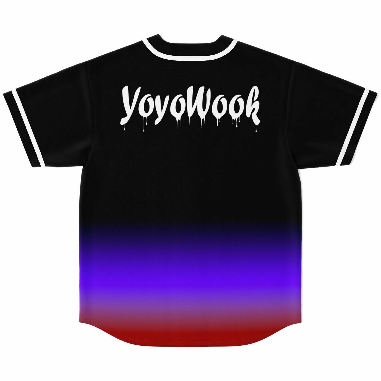Black Blue Stylized ‘W’ Rave Baseball Jersey