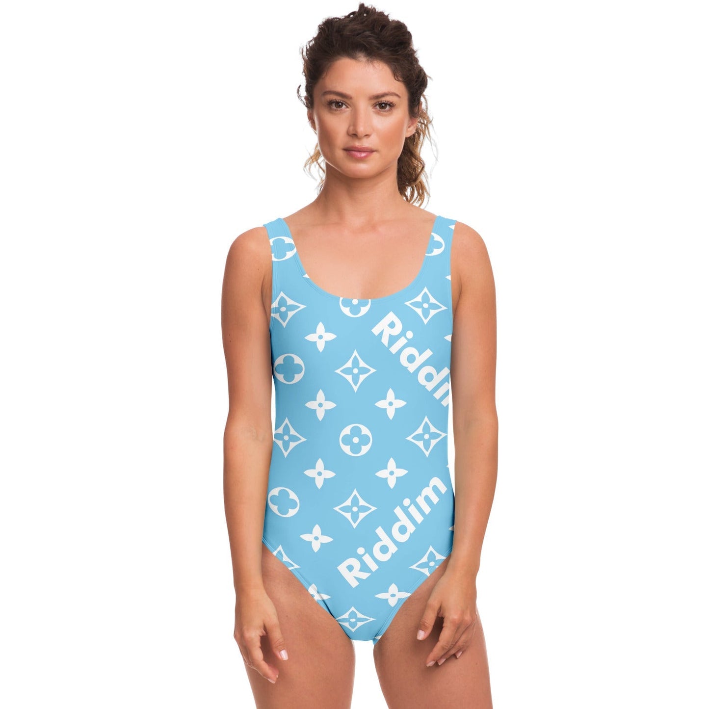 Light Blue Luxury Monogram Rave Swimsuit
