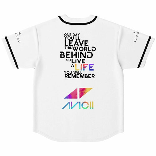Avicii White Rave Baseball Jersey