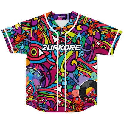 2URKORE Full Spectrum Dense Psychedelic Rave Baseball Jersey