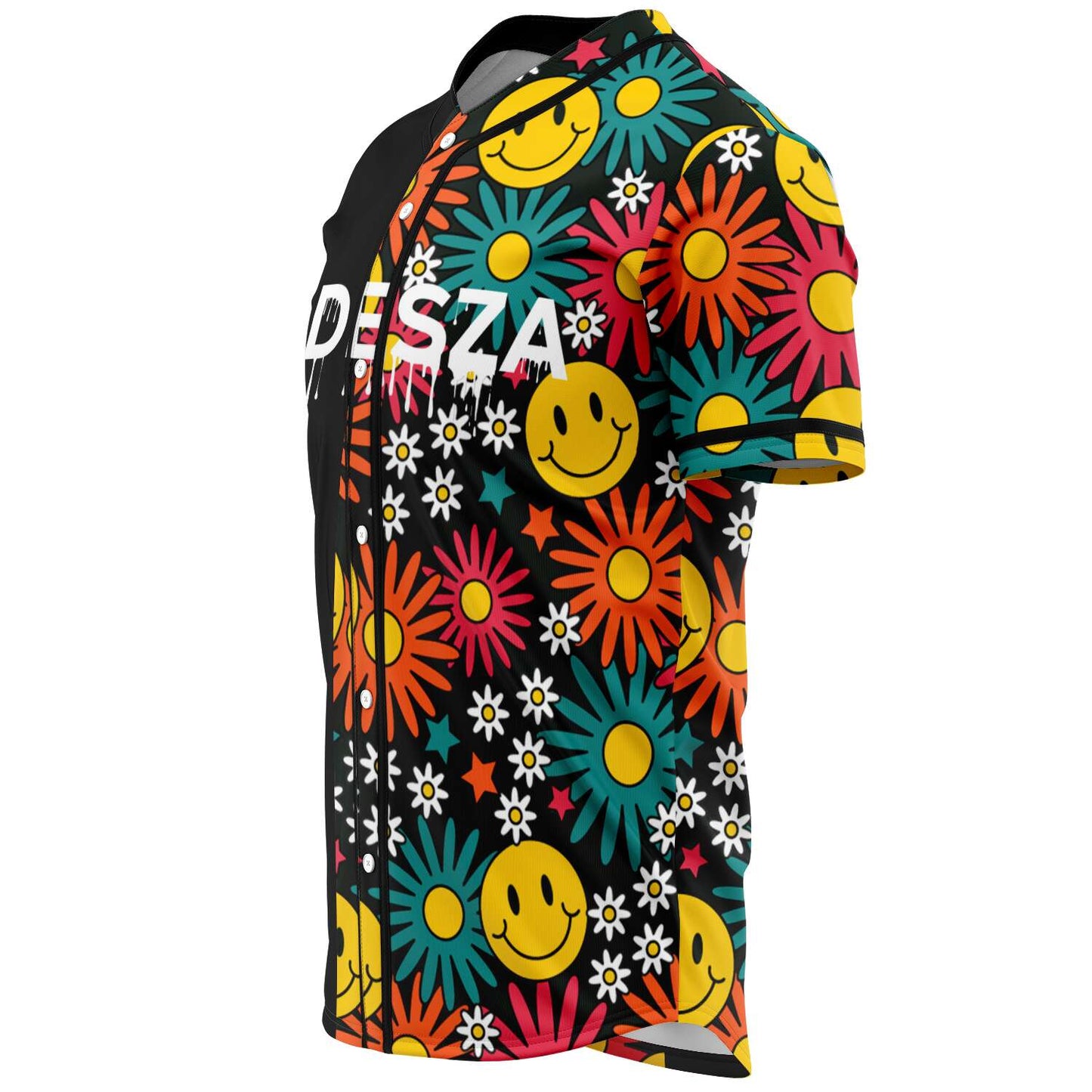 ODESZA Black Split Half Rave Baseball Jersey