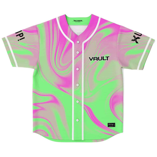 Excision Swirled Neon Liquid Marble Rave Baseball Jersey