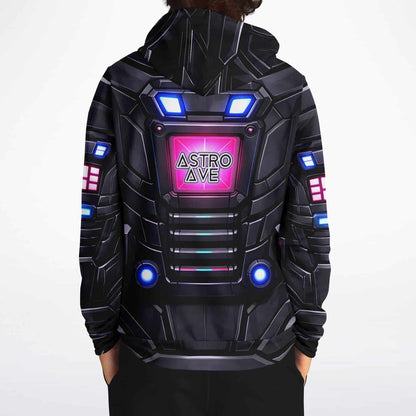 Astro Ave Black Mech Armor Rave Hoodie