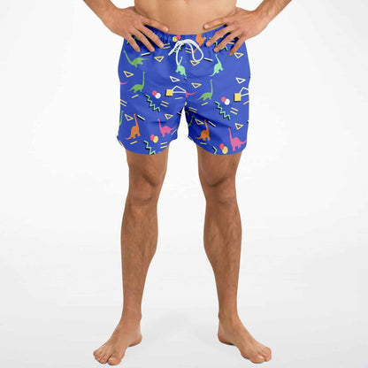 Royal Blue Long Neck Rave Swim Trunks