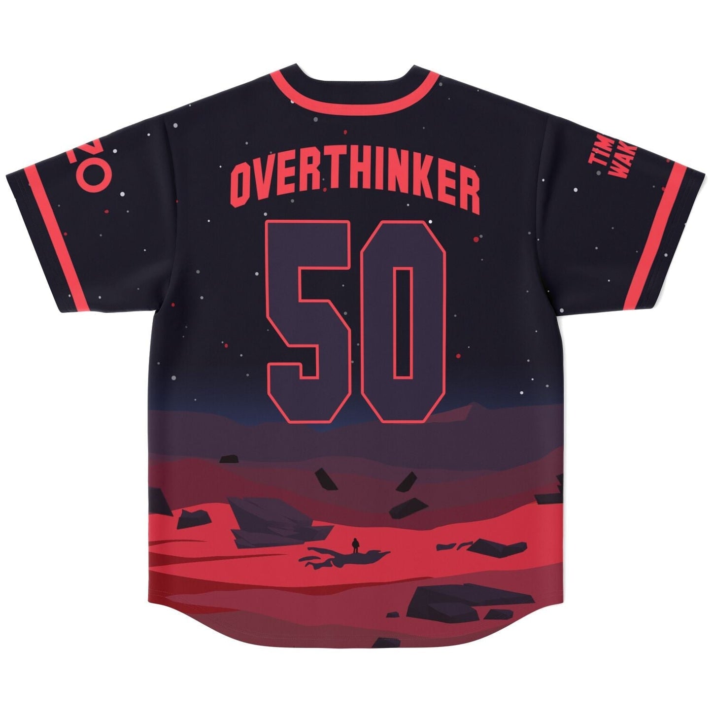 Dark Navy Minimalist Flat Rave Baseball Jersey