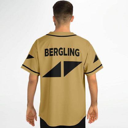 Avicii Tan Wordmark Triangle Rave Baseball Jersey