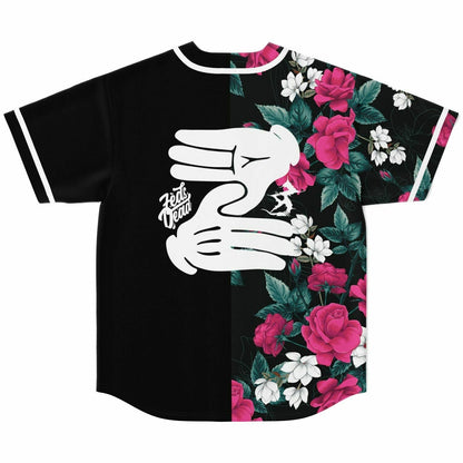 Feds Dead Black Half Floral Rave Baseball Jersey