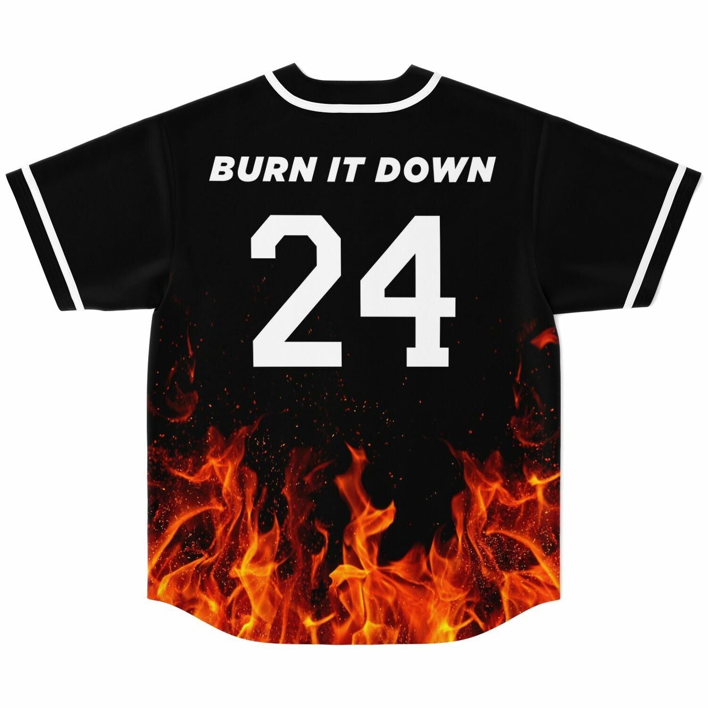 Kayzo Black Rising Flames Rave Baseball Jersey