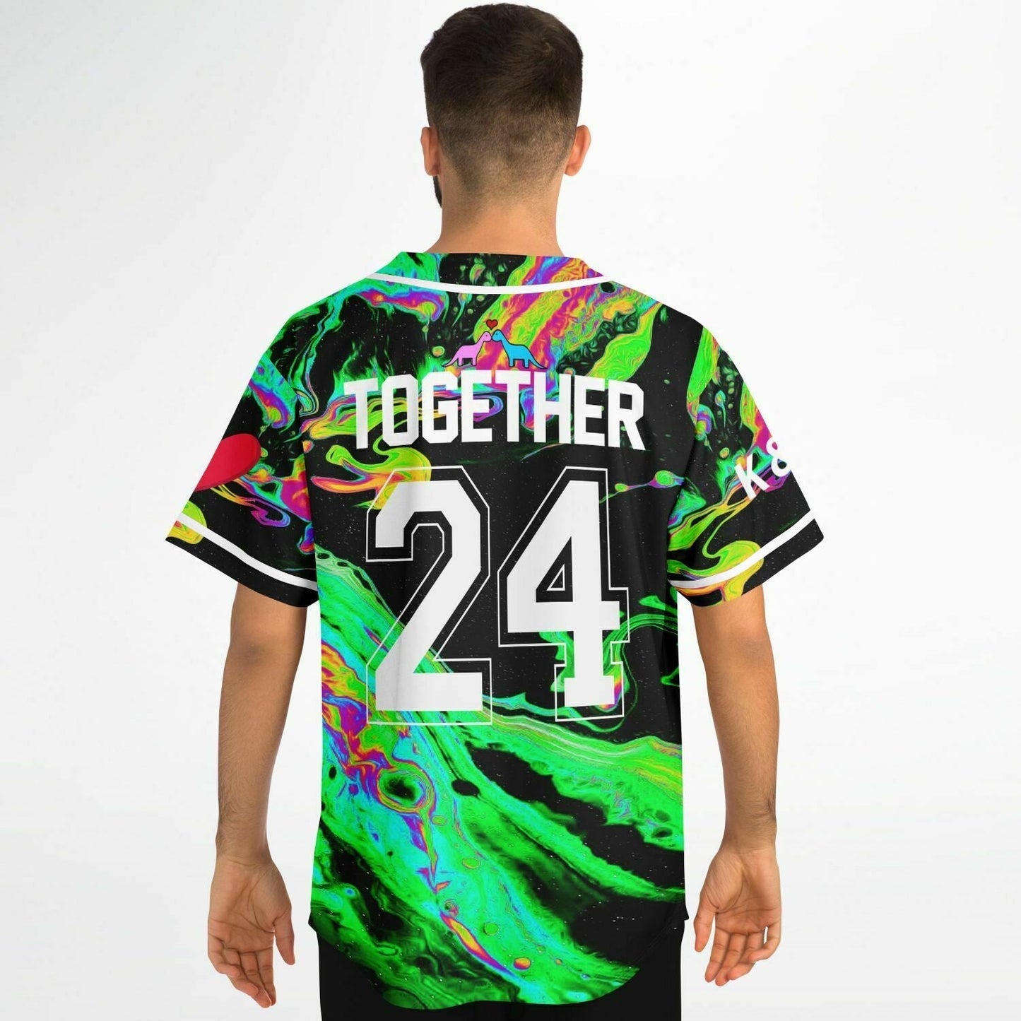 Lost Lands Black Psychedelic Oil Rave Baseball Jersey