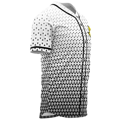 Jauz White Black Triangular Rave Baseball Jersey