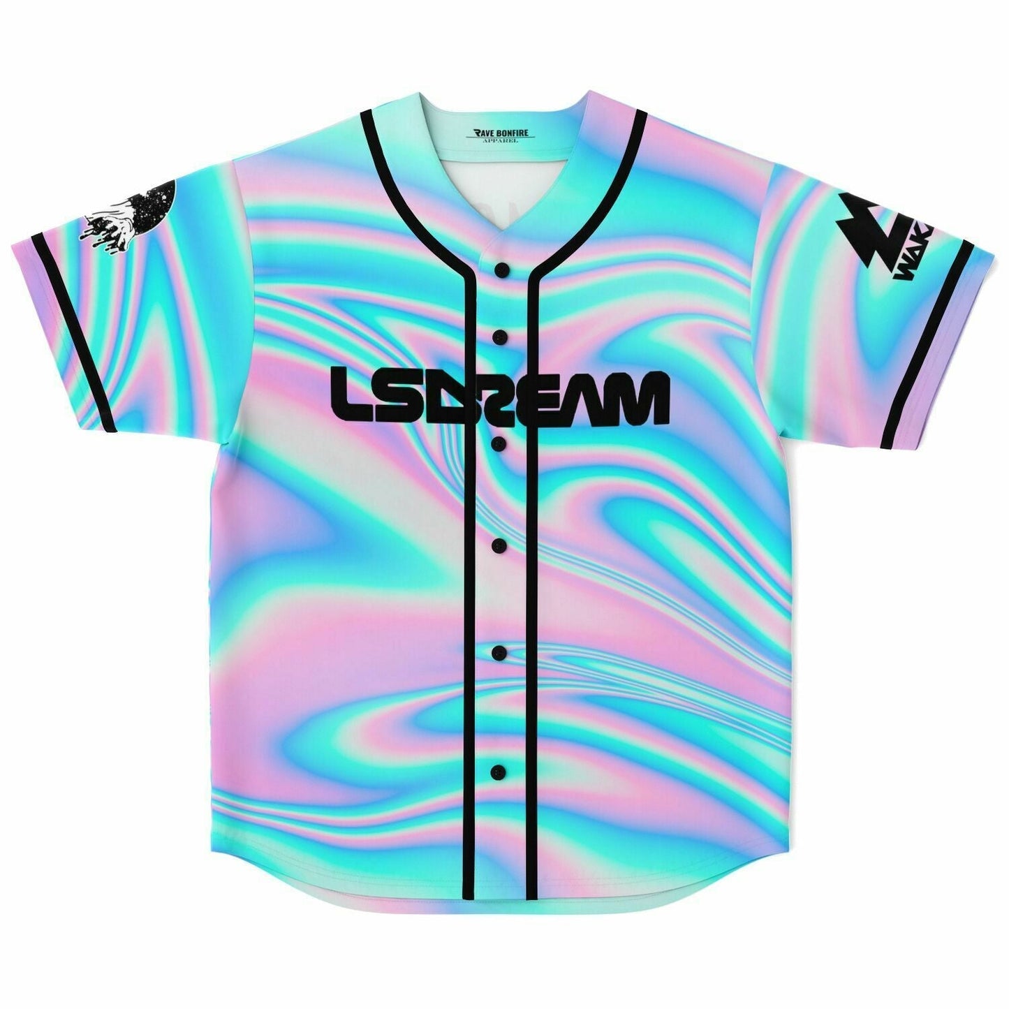 LSDREAM Pastel Holographic Rave Baseball Jersey