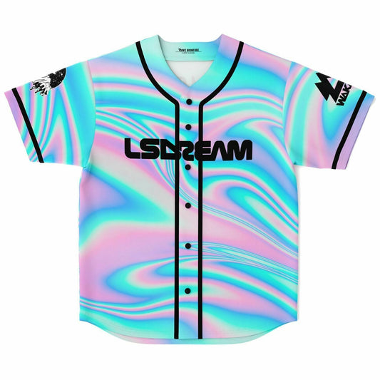 LSDREAM Pastel Holographic Rave Baseball Jersey