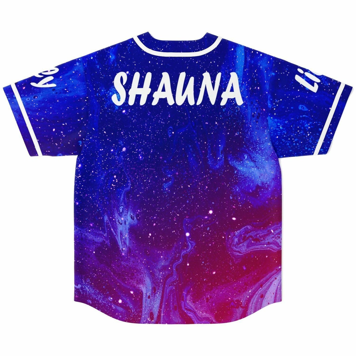 Cobalt Blue Cosmic Galaxy Rave Baseball Jersey